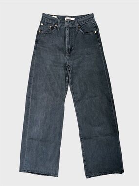 Levi’s Premium Ribcage Wide Leg Jean Black 26x32